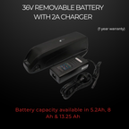 TAV Mid-Drive E-Bike Conversion Kit 36V 250W with 36V battery pack | Electric conversion kit for bicycles