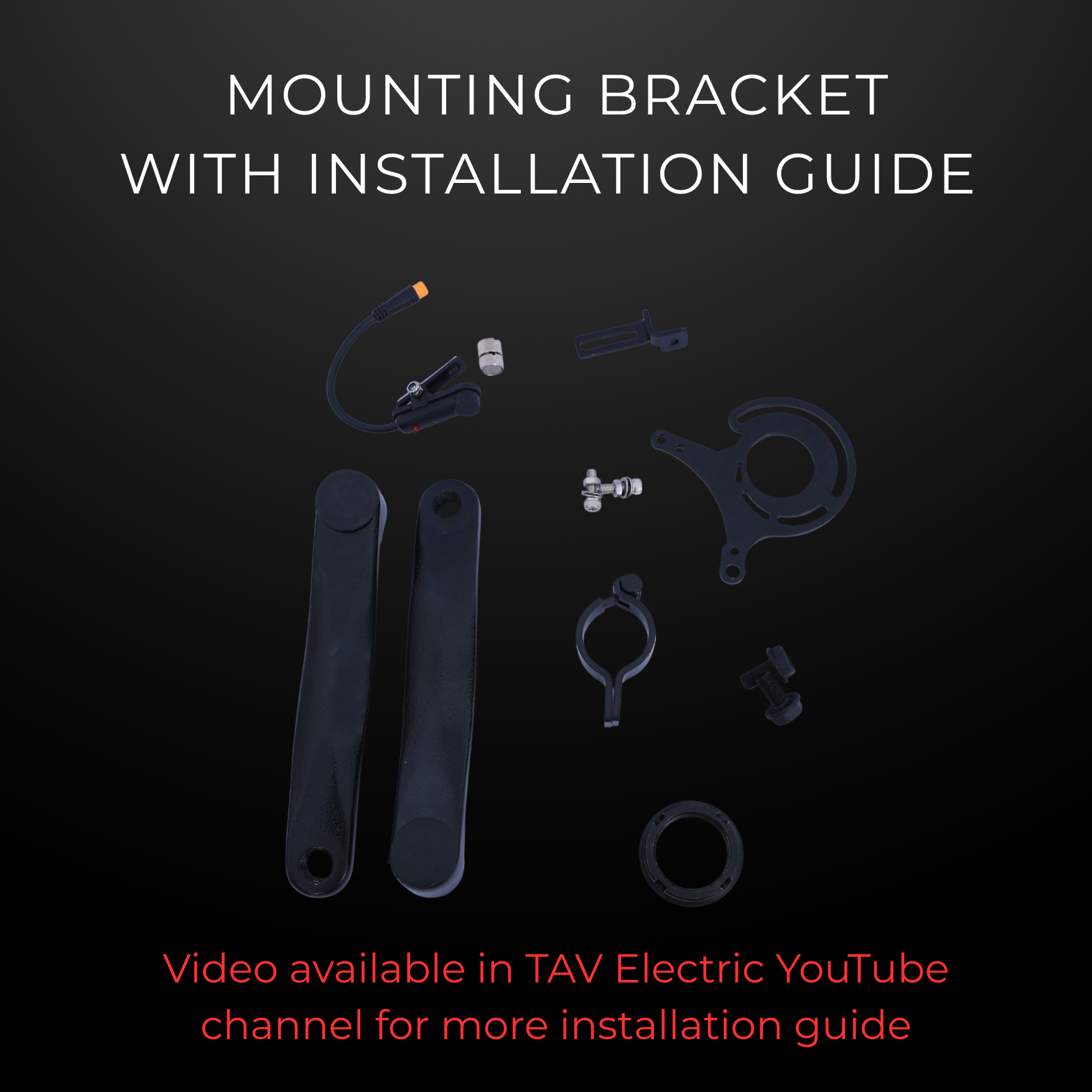 TAV Mid-Drive E-Bike Conversion Kit 36V 250W with 36V battery pack | Electric conversion kit for bicycles